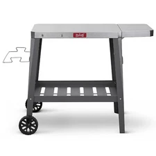 Feasto Outdoor Grill Cart, Pizza Oven Table with Foldable Extension Table