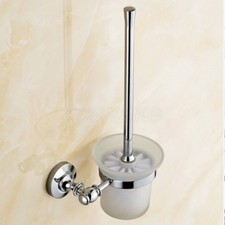 Bathroom Accessories Polished Chrome Wall Mount Toilet Brush kit wc Brush ZD570