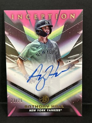 2023 Bowman Inception Baseball Yankees Anthony Hall On-Card Auto ...
