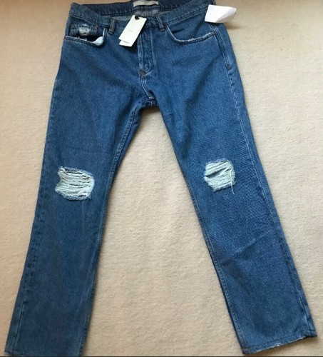 MANGO Men's Denim Ripped / Distressed Straight Jeans Eur 42 Uk 32 Eur RRP  £40 | eBay
