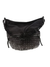 Pietro Alessandro Women Black Leather Shoulder Bag One Size
