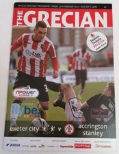 PROGRAMM - Der griechische Spieltag Exeter City gegen Accrington Stanley 15. Februar 2013