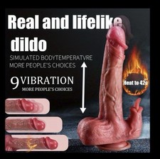 Licking Vibrator Thrusting Rotating Heating Dildo For-Women Waterproof Lubricant