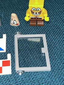 LEGO SpongeBob Krusty Krab Retired 3825 Replacement Parts Minifigure Sticker