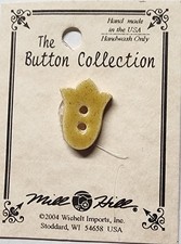 DIY Mill Hill Ceramic Button - Speckled Gold Spring Tulip