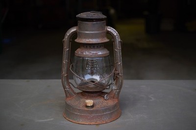 Vintage Laterne No.2 D-Lite Loc-Nob Dietz NY - Metall/Klarglas
