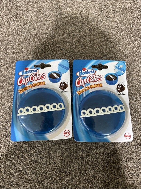 Hostess Cupcakes Snack-Tainers Set of 2 New In Package Blue