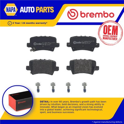 Brake Pads Set fits HONDA CIVIC FN2 TypeR 2.0 Rear 06 to 12 K20Z4 Brembo Quality