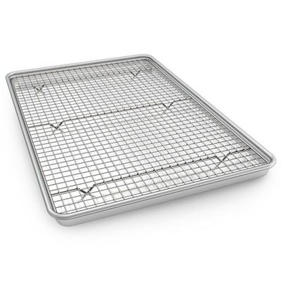 Baking Sheet Pan Set Half Sheet with Rack Aluminum Tray