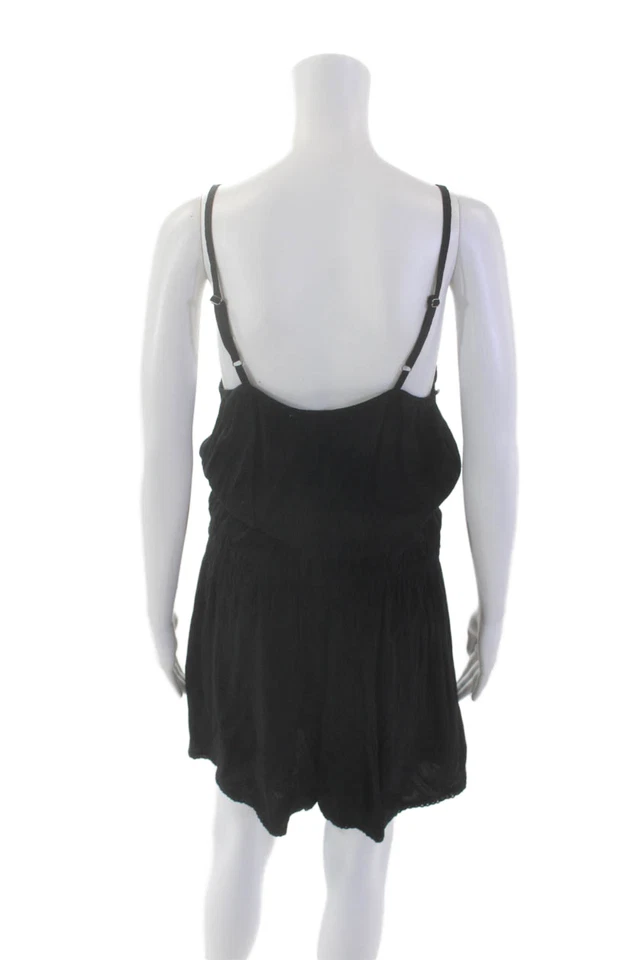 Mameluco de mujer estilo RD sin mangas escote corazón negro talla M Foto 3 de 4