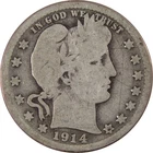 1914 S Barber Quarter AG About Good 90% Silver 25c Type Coin SKU:I2760