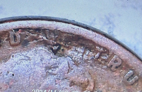 💥 1918 P Lincoln Wheat Cent Obverse Die Gauge - Lamination Peal ERROR