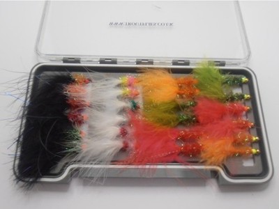 24 Hothead Lures, Boxed Set, Size 10, TroutfliesUK
