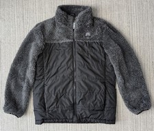 GERRY Youth Boys Large 14/16 Gray Black Sherpa Fleece Liner Jacket Pockets