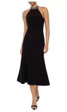 Likely Lirio Embellished Halter Neck Midi Dress  Sz 8  $378  *1761