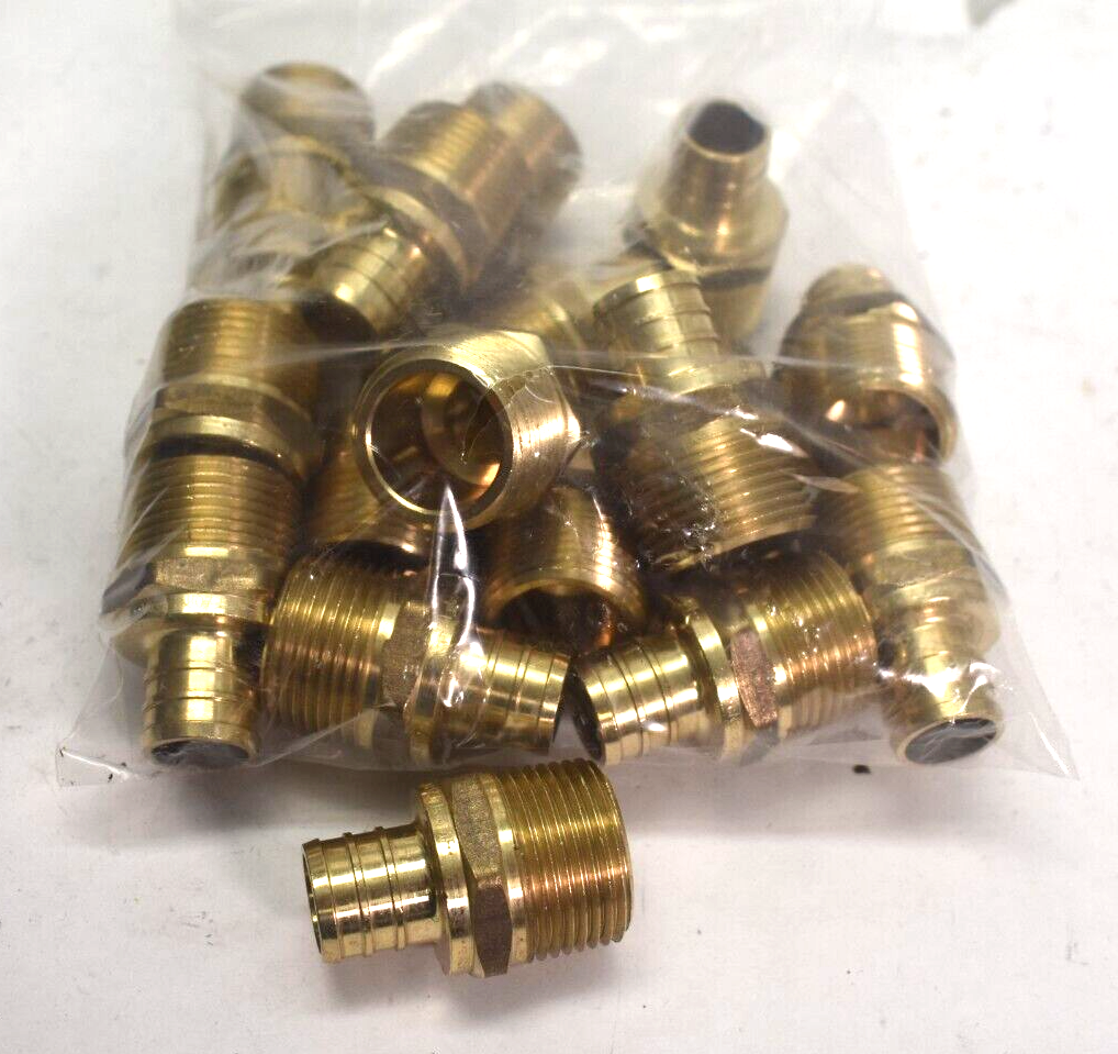 Viega F1807 B137.5 PW-G Brass PEX Adapter 5/8 Crimp x 1 Male MPT