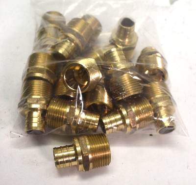 Viega F1807 B137.5 PW-G Brass PEX Adapter 5/8 Crimp x 1 Male MPT