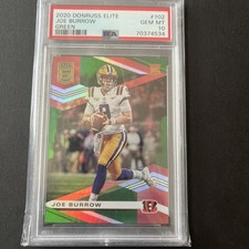 2020 Panini Donruss Elite - Rookies Joe Burrow #102 Green (RC) PSA 10 GEM MT!!