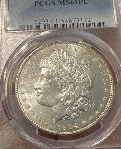 1904-O Morgan Silver Dollar PCGS MS61 PL - Proof Like - Foto 4 di 7