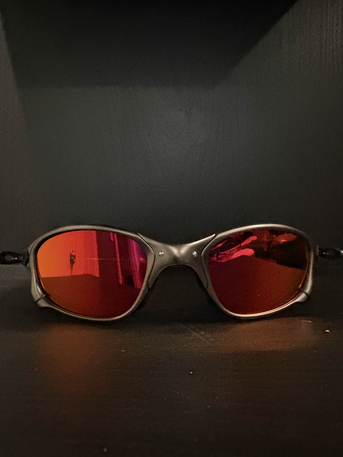 Oakley Penny & Juliet X-Metal Sunglasses Gray Frame red Lens Vintage Rare