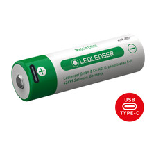 LED LENSER® Li-Ion Akku 18650 mit direct USB-C  rechargeable battery 3.6 V NEU