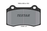 Bremsbelagsatz FÜR Jaguar XK 8 Convertible (X100) - Textar 2138102