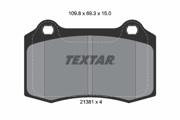 Bremsbelagsatz FÜR Jaguar XK 8 Convertible (X100) - Textar 2138102-image