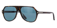 TOM FORD HAYES FT0934 52V Sunglasses Havana Frame Blue Lenses 59mm