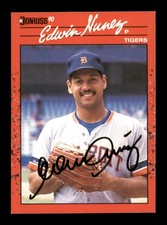 Edwin Nunez Autographed Signed 1990 Donruss Card #563 Detroit Tigers