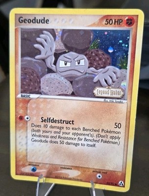 Pokémon Geodude 53/92 EX Stamped Legend Maker Reverse Holo 50HP ENG 2006