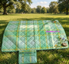 New! Clinique Beach, Picnic, Camping Multicolor  Waterproof Blanket 49" x 46"