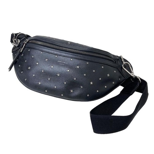 Jimmy Choo Body Bag York Star Studs leather black brand