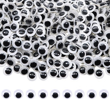 1000Pcs 10Mm Wiggle Googly Eyes Self Adhesive round Black Small Plastic Sticker