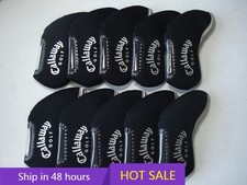 10PCS Golf Iron Head Covers Windows for Callaway Club Headcovers Black Universal