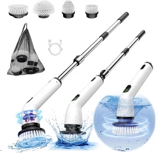 Electric Spin Scrubber, Full-Body IPX7 Waterproof Cordless Shower Scrubber with 