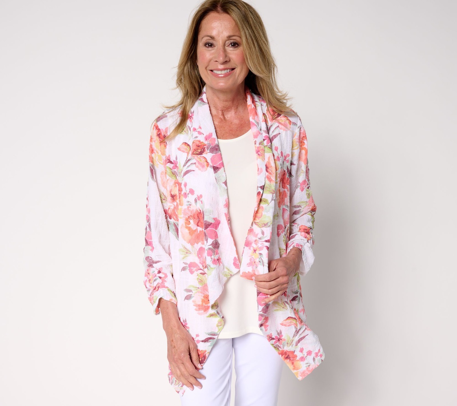 Susan Graver Women's Top Plus Sz Sweater 2X Regular Multi-colored A689877