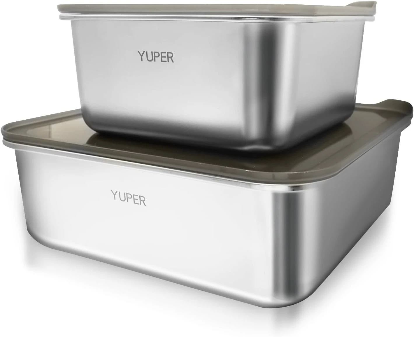YUPER Stainless Steel Food Containers with Lids 2 Pack 88oz + 162oz