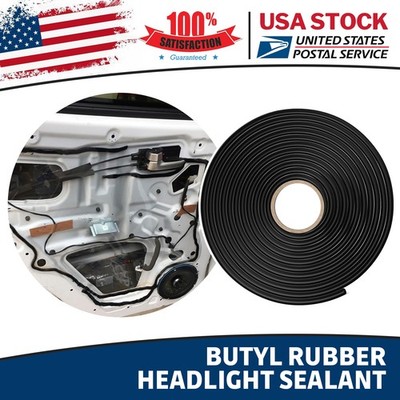 1Roll Car Truck Door Windshield Trim Black Butyl Rubber Glue Sealant Tape Reseal