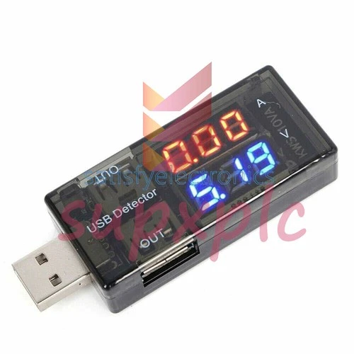 USB Current Voltage Tester USB Voltage Ammeter USB Detector Double Row Shows