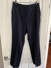 PENDLETON Navy Blue 100 Wool Lined  Classic  Slacks 12 NWT 