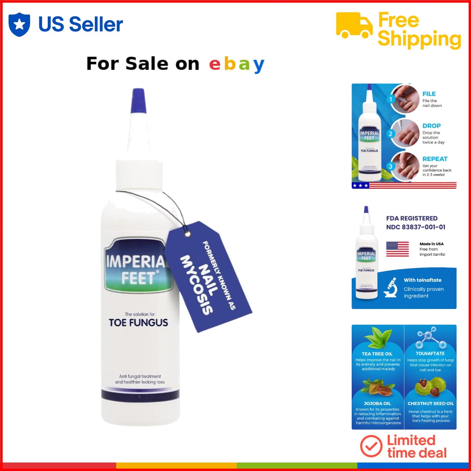 Fungal Nail Treatment Liquid Extra Strength for Damaged Brittle Discolored Toenails