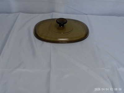 'Pre-Owned' Pyrex F-12-C Amber Oval Replacement Lid. Lid Only