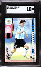 Panini Lionel Messi Rookie Card #47 2006 World Cup Germany SGC 10 GEM MINT. rookie card picture