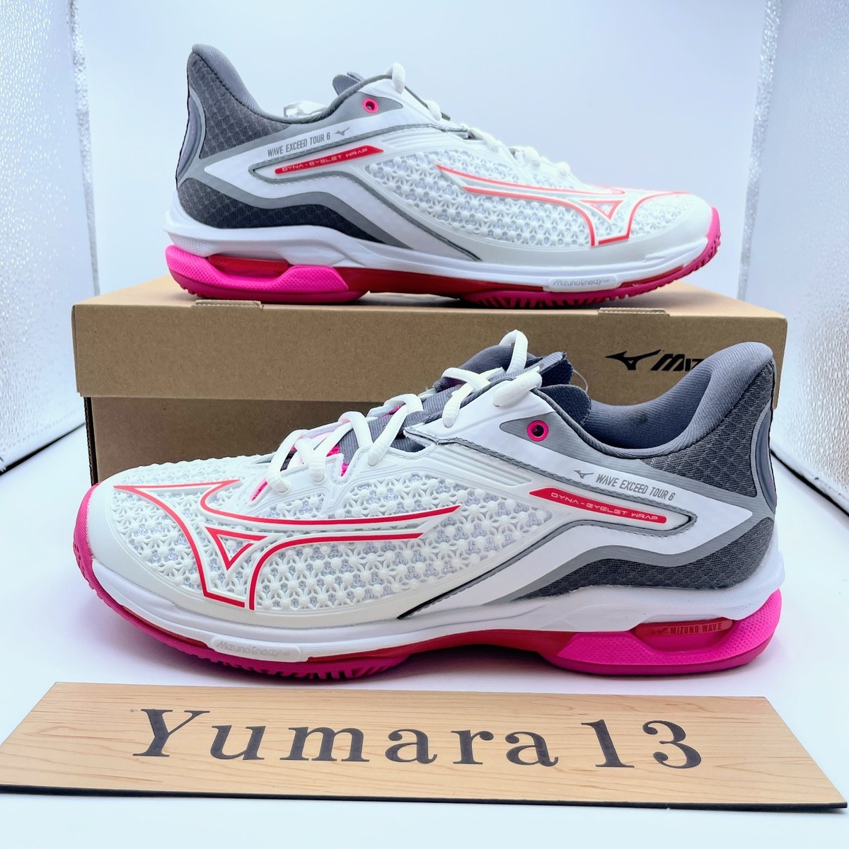 Mizuno WMNS Wave Exceed Tour 6 Ac Tennis White Pink 61GA247158