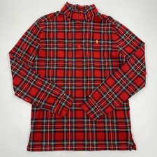 Polo Ralph Lauren Tartan Double Knit Pulliver 1/4 Zip Boys XL 18-20 Holiday