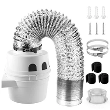 [UPGRADED]Cenipar TDIDVKZW Indoor Dryer Vent Kit Filter 3 In 1 Filter Bucket ...