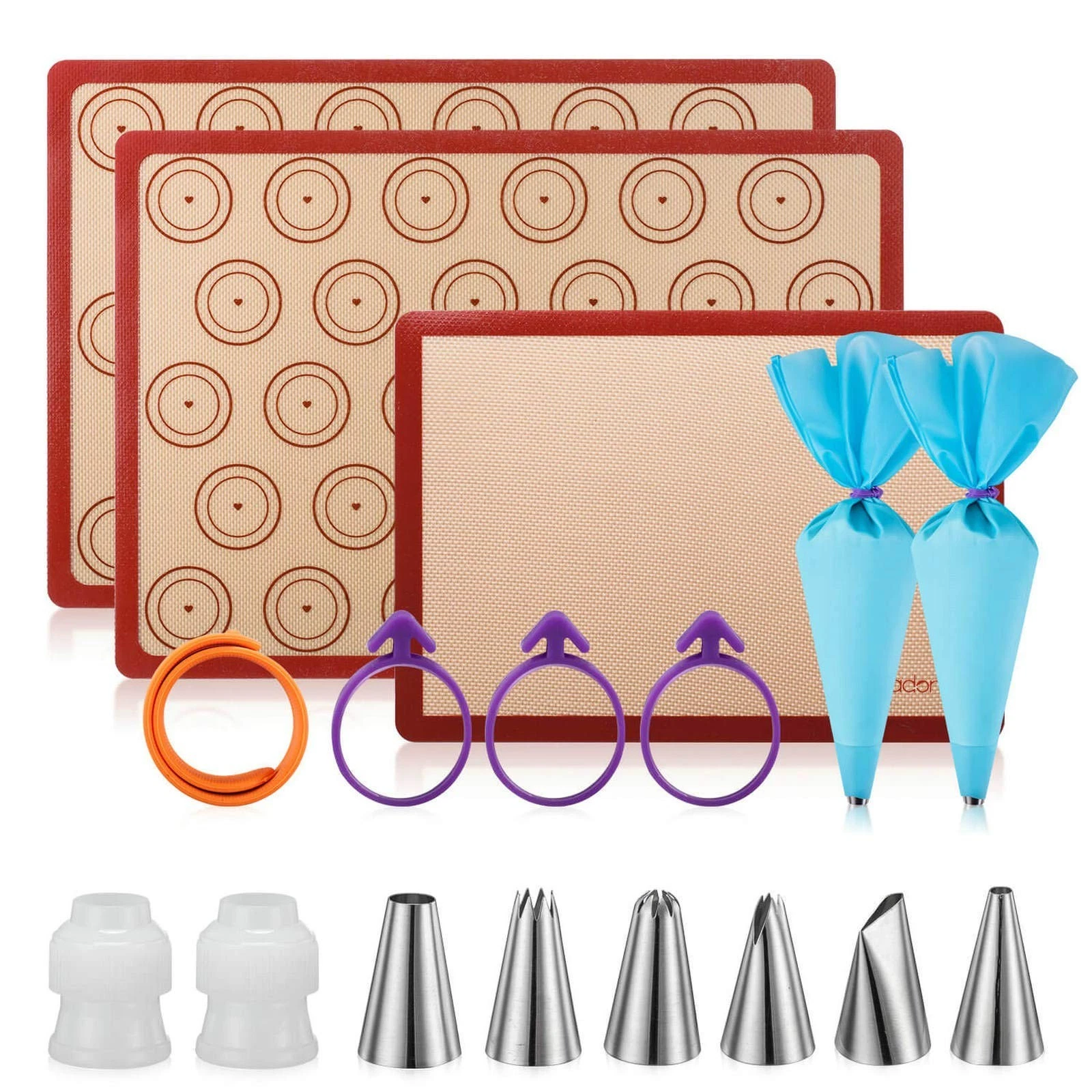 Macaron silicone baking mats - Macaroon Baking suppliers 1 Quarter Sheet + 2 ...