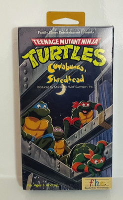 SEALED Teenage Mutant Ninja Turtles Cowabunga, Shredhead VHS f.h.e. 1989 TMNT
