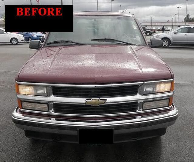 19881993 Chevy Chevrolet Suburban Chrome Bord Pour Gril Grille Avec