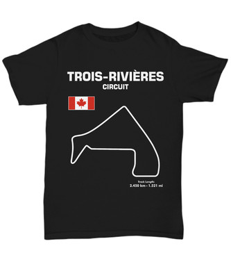 Trois-Rivieres Circuit Track Outline Series T-shirt - Unisex Tee